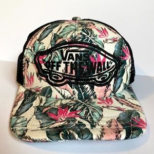 Vans Off The Wall Classic Unisex Snap Back Trucker Hat Hawaiian Tropical Floral